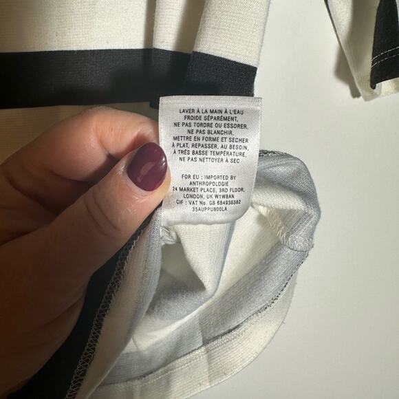 Anthropology Black and White Striped Women's Top - Picture 5 of 9